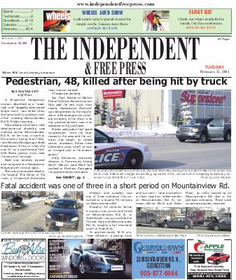 Independent & Free Press (Georgetown, ON), 15 Feb 2011