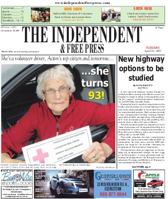 Independent & Free Press (Georgetown, ON), 12 Apr 2011