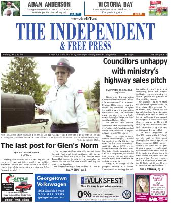 Independent & Free Press (Georgetown, ON), 19 May 2011