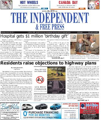 Independent & Free Press (Georgetown, ON), 28 Jun 2011