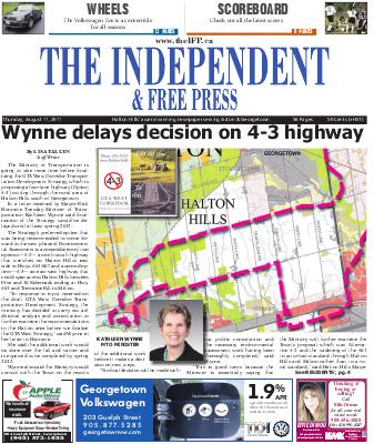 Independent & Free Press (Georgetown, ON), 11 Aug 2011