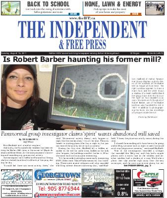 Independent & Free Press (Georgetown, ON), 16 Aug 2011