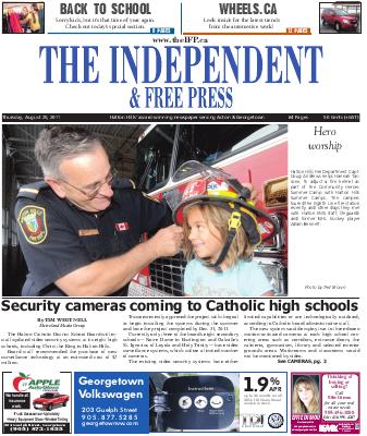 Independent & Free Press (Georgetown, ON), 25 Aug 2011