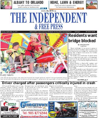 Independent & Free Press (Georgetown, ON), 13 Sep 2011