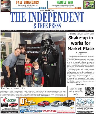 Independent & Free Press (Georgetown, ON), 27 Sep 2011