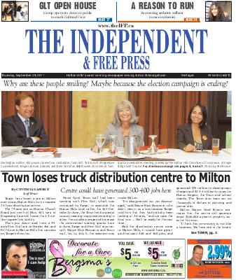 Independent & Free Press (Georgetown, ON), 29 Sep 2011