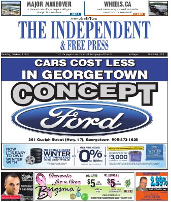 Independent & Free Press (Georgetown, ON), 13 Oct 2011