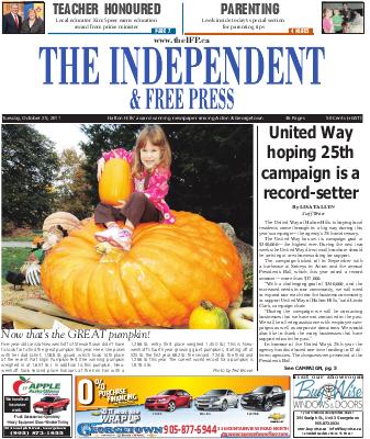 Independent & Free Press (Georgetown, ON), 25 Oct 2011