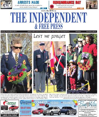 Independent & Free Press (Georgetown, ON), 8 Nov 2011