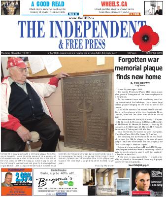 Independent & Free Press (Georgetown, ON), 10 Nov 2011