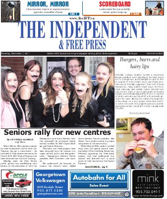 Independent & Free Press (Georgetown, ON), 1 Dec 2011