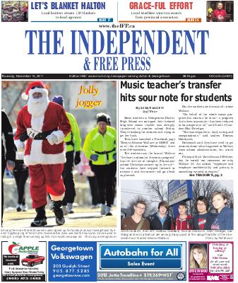 Independent & Free Press (Georgetown, ON), 15 Dec 2011