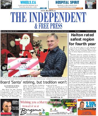 Independent & Free Press (Georgetown, ON), 22 Dec 2011