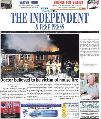 Independent & Free Press (Georgetown, ON), 24 Jan 2012