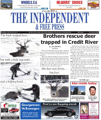 Independent & Free Press (Georgetown, ON), 26 Jan 2012