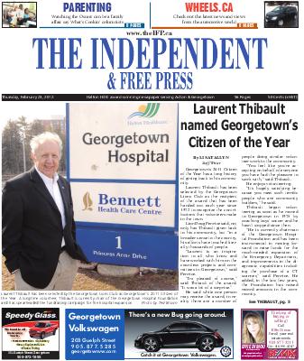 Independent & Free Press (Georgetown, ON), 23 Feb 2012