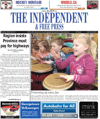 Independent & Free Press (Georgetown, ON), 8 Mar 2012