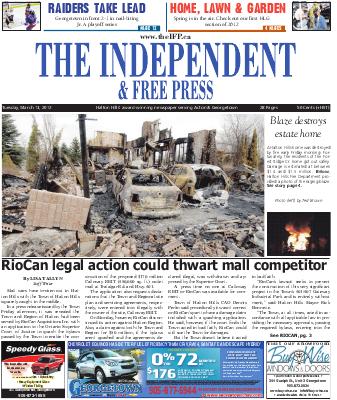 Independent & Free Press (Georgetown, ON), 13 Mar 2012