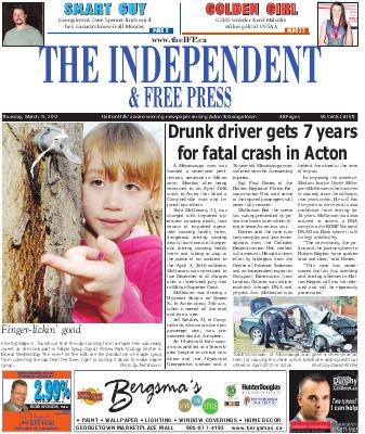 Independent & Free Press (Georgetown, ON), 15 Mar 2012