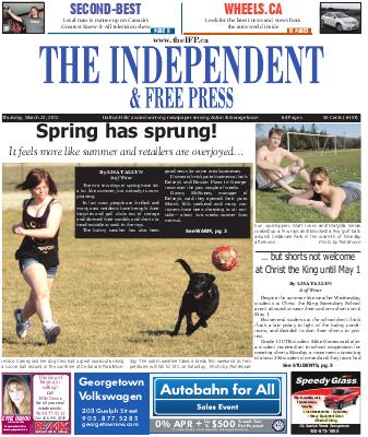 Independent & Free Press (Georgetown, ON), 22 Mar 2012