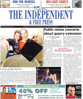 Independent & Free Press (Georgetown, ON), 29 Mar 2012