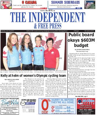 Independent & Free Press (Georgetown, ON), 26 Jun 2012