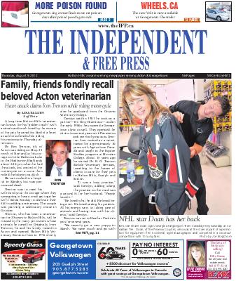 Independent & Free Press (Georgetown, ON), 9 Aug 2012