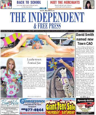 Independent & Free Press (Georgetown, ON), 14 Aug 2012