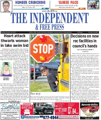 Independent & Free Press (Georgetown, ON), 28 Aug 2012