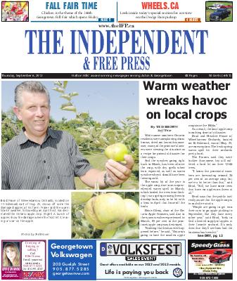 Independent & Free Press (Georgetown, ON), 6 Sep 2012