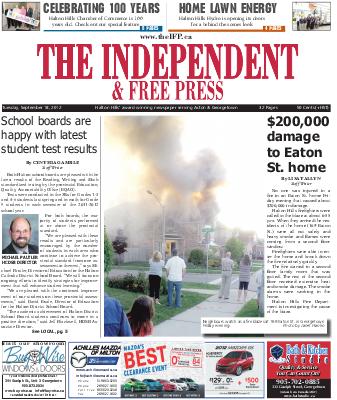 Independent & Free Press (Georgetown, ON), 18 Sep 2012