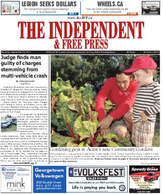 Independent & Free Press (Georgetown, ON), 20 Sep 2012