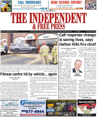 Independent & Free Press (Georgetown, ON), 25 Sep 2012