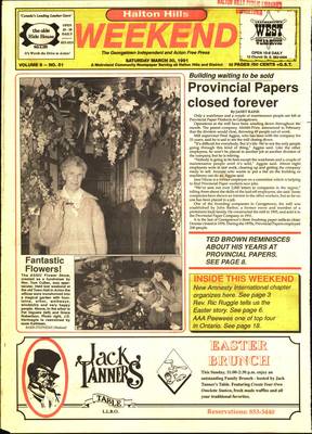 Independent & Free Press (Georgetown, ON), 30 Mar 1991