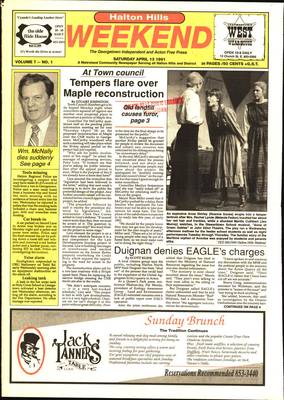 Independent & Free Press (Georgetown, ON), 13 Apr 1991