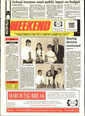 Independent & Free Press (Georgetown, ON), 14 Mar 1993