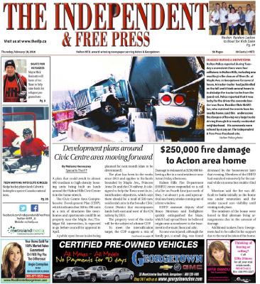 Independent & Free Press (Georgetown, ON), 18 Feb 2016