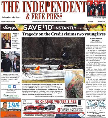 Independent & Free Press (Georgetown, ON), 25 Feb 2016