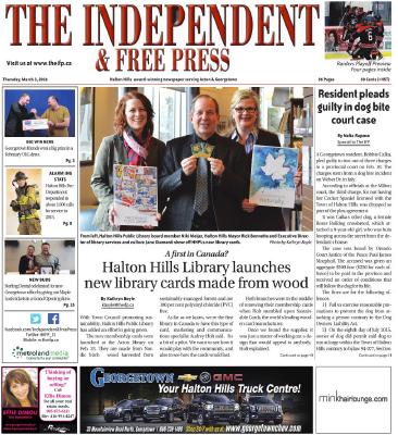 Independent & Free Press (Georgetown, ON), 3 Mar 2016