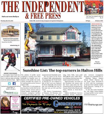 Independent & Free Press (Georgetown, ON), 31 Mar 2016