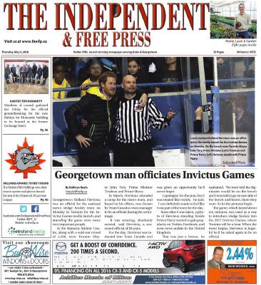 Independent & Free Press (Georgetown, ON), 5 May 2016