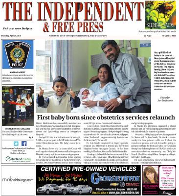 Independent & Free Press (Georgetown, ON), 28 Apr 2016