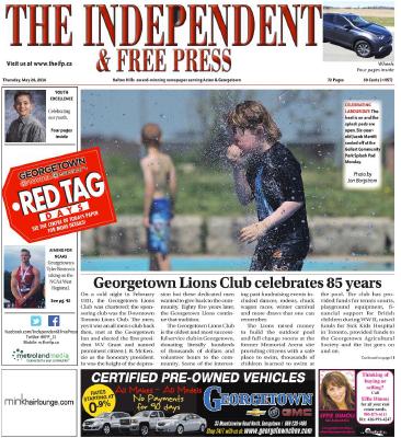 Independent & Free Press (Georgetown, ON), 26 May 2016