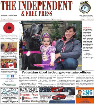 Independent & Free Press (Georgetown, ON), 3 Nov 2016