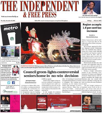 Independent & Free Press (Georgetown, ON), 22 Dec 2016