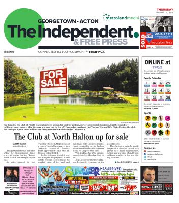 Independent & Free Press (Georgetown, ON), 17 Aug 2017