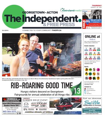 Independent & Free Press (Georgetown, ON), 24 Aug 2017