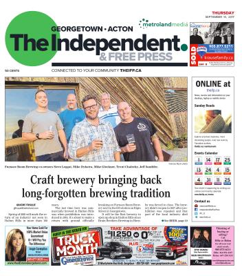 Independent & Free Press (Georgetown, ON), 14 Sep 2017