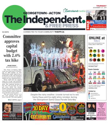 Independent & Free Press (Georgetown, ON), 23 Nov 2017