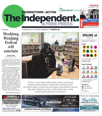 Independent & Free Press (Georgetown, ON), 19 Oct 2017